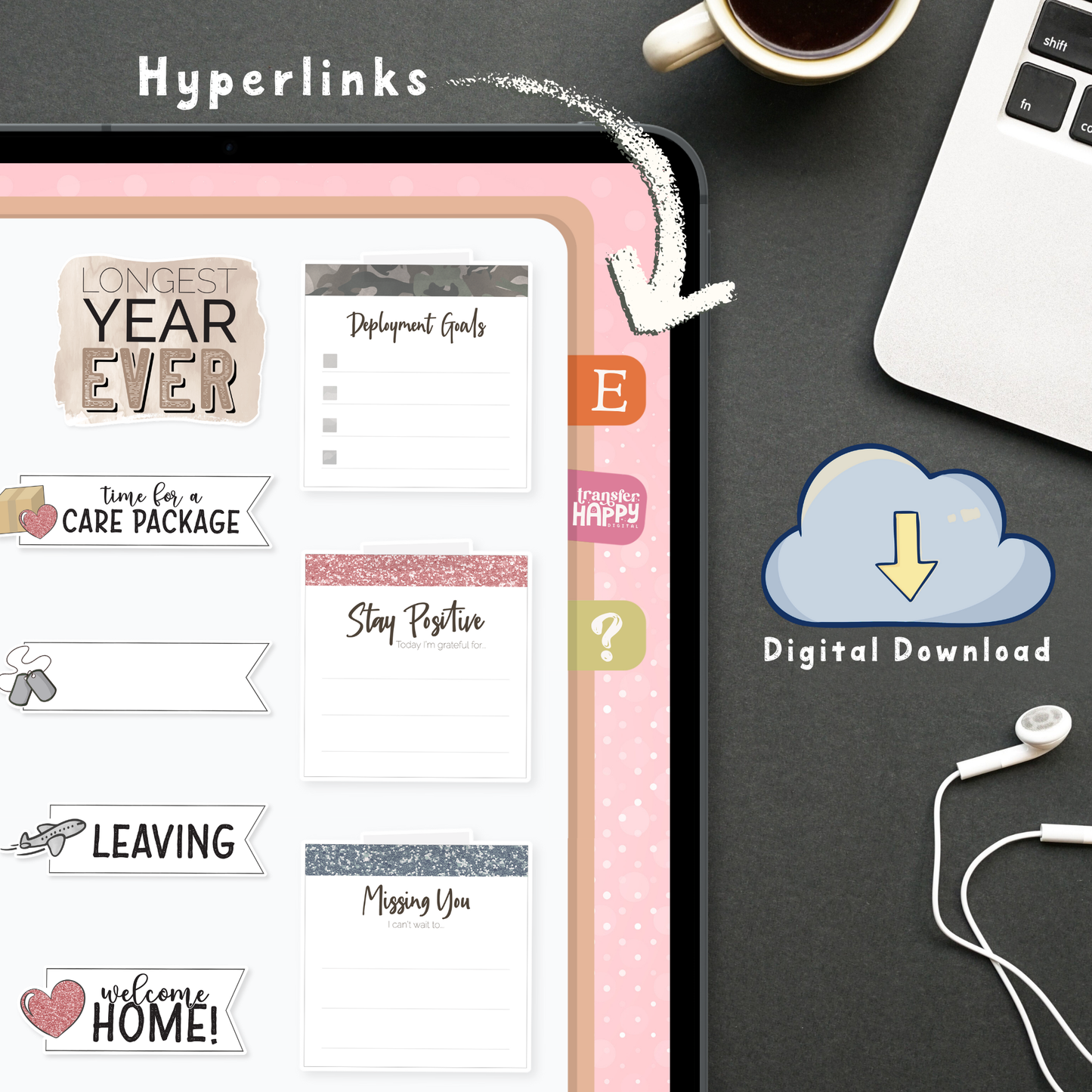 Deployment Digital Planner Stickers