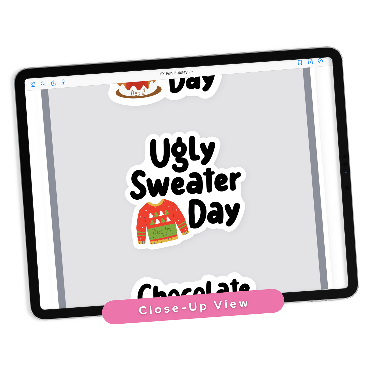 Fun Holiday Digital Stickers