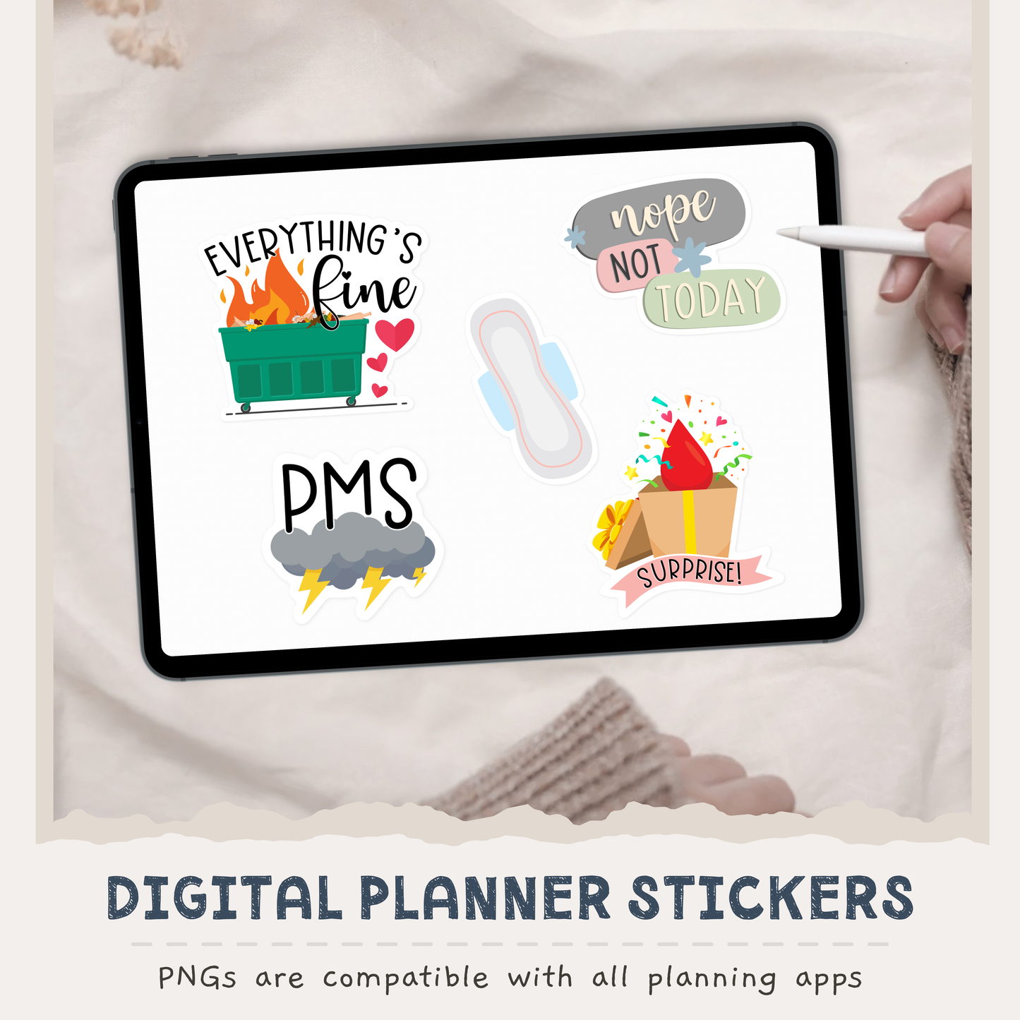 Period Digital Stickers