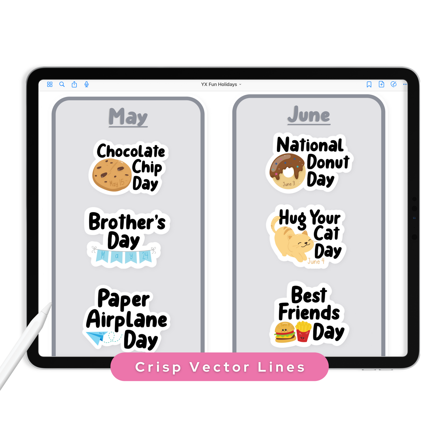 Fun Holiday Digital Stickers