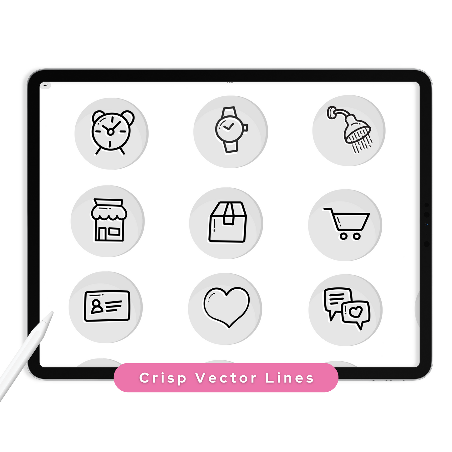 Gray Icon Digital Stickers