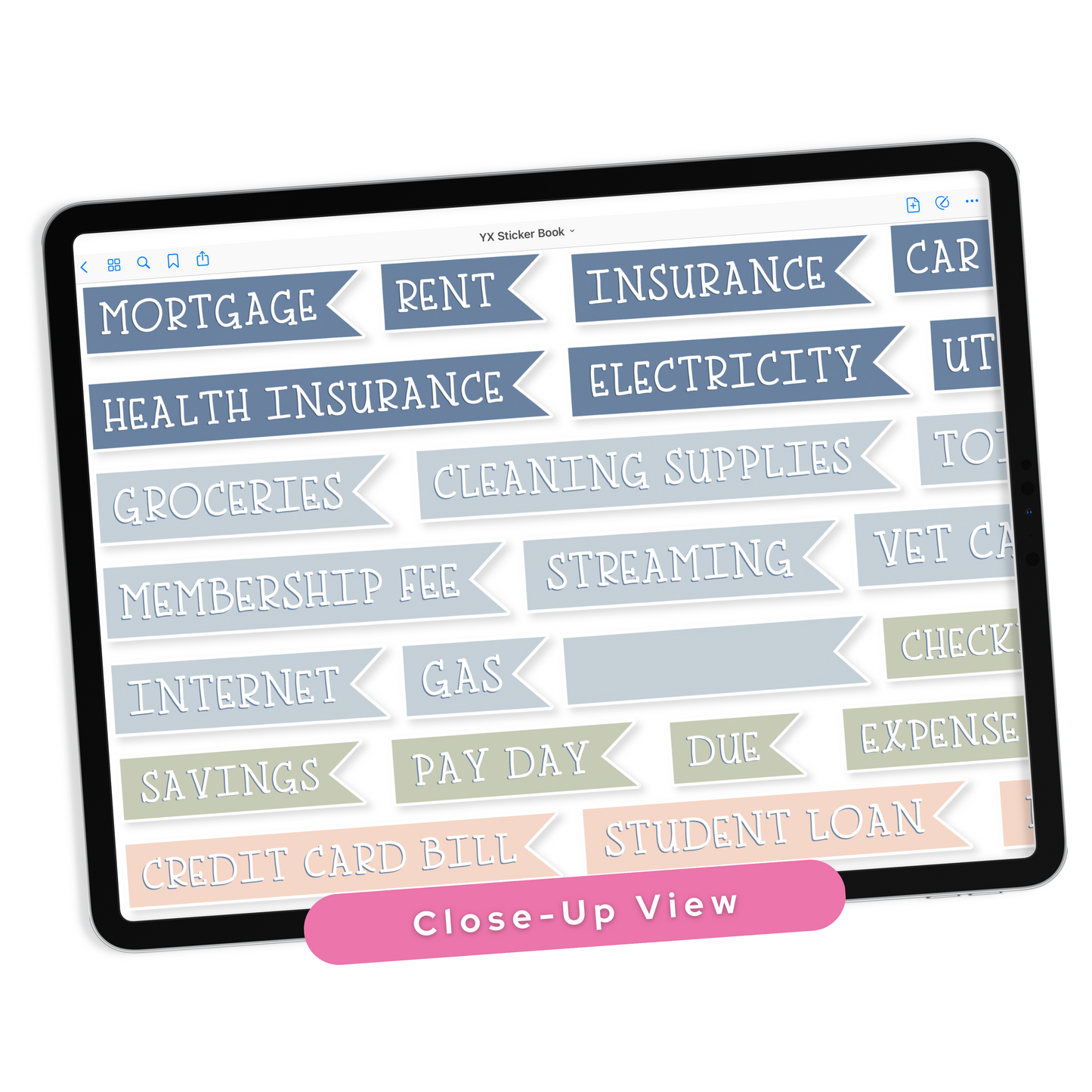 Finance Digital Planner Stickers