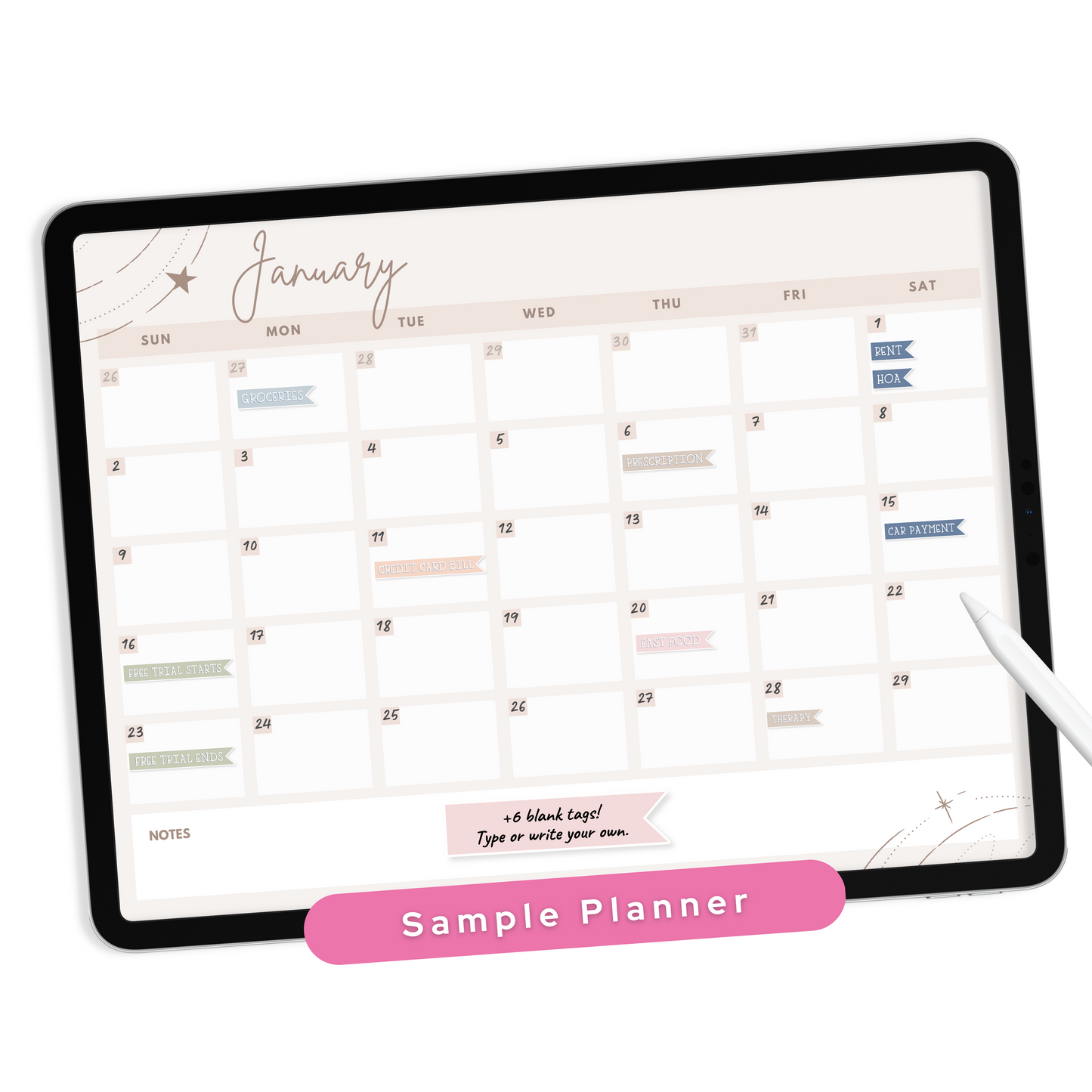 Finance Digital Planner Stickers
