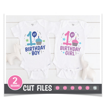 Birthday Girl and Birthday Boy SVG Set