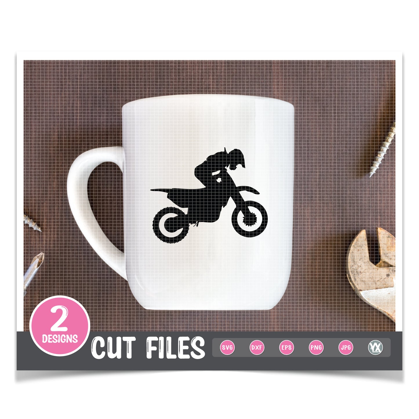 Dirtbike and Heart SVG Set