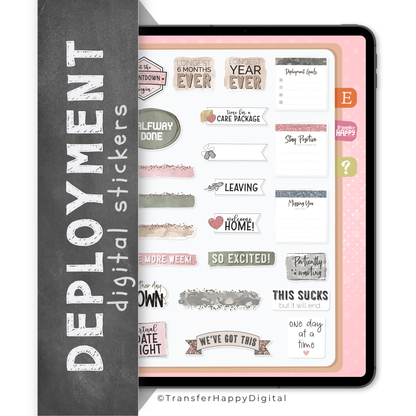 Deployment Digital Planner Stickers