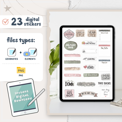 Deployment Digital Planner Stickers