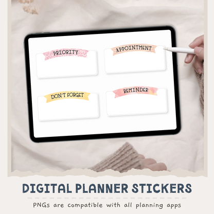 Reminders Digital Planner Stickers