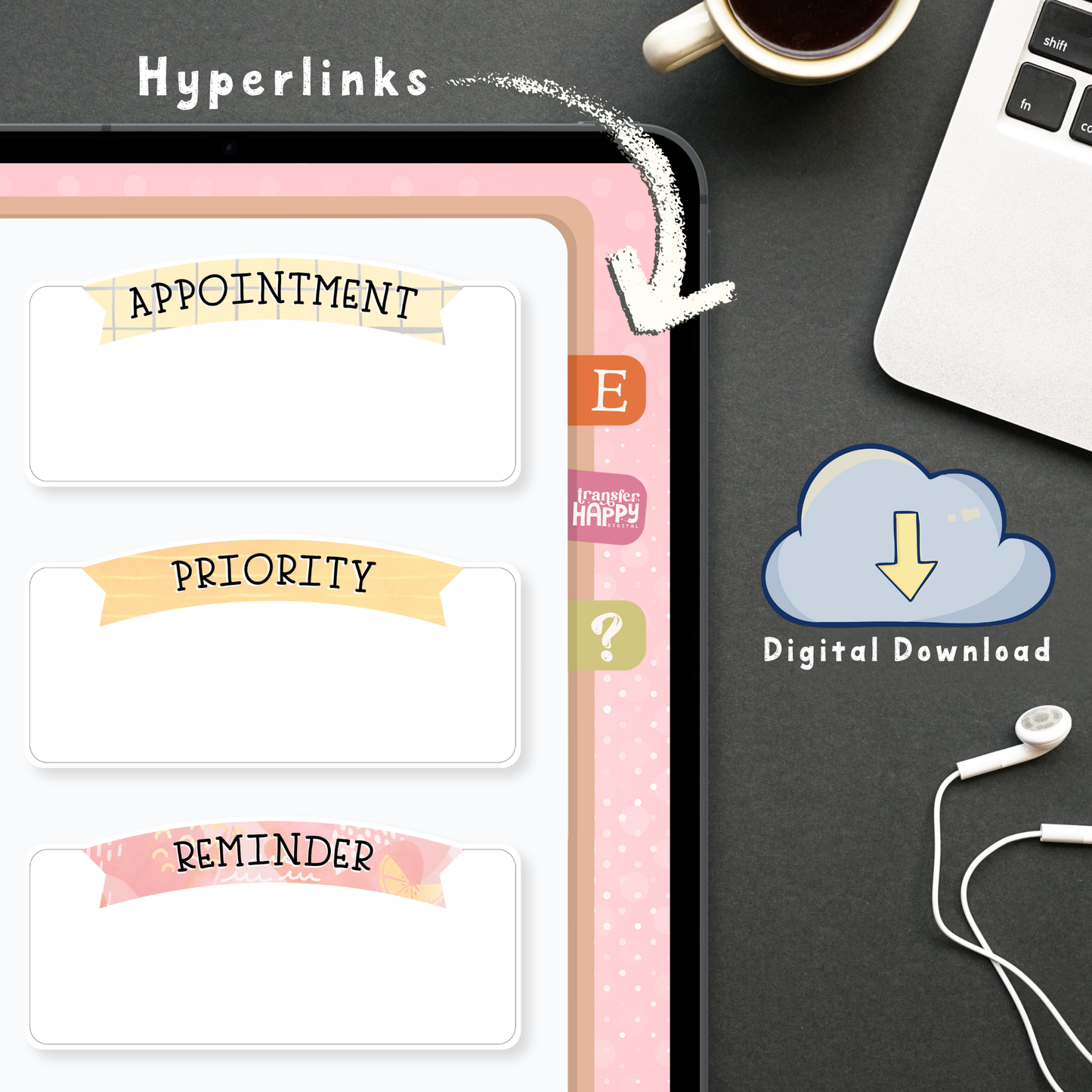 Reminders Digital Planner Stickers