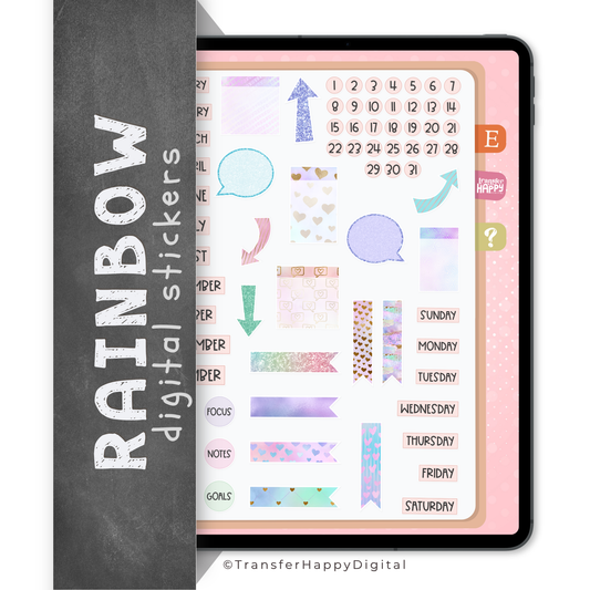 Pastel Digital Planner Stickers