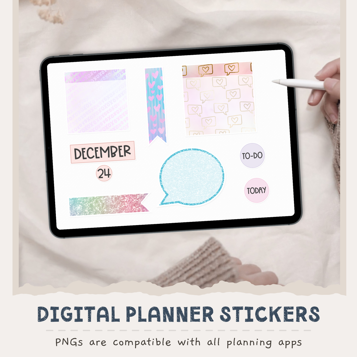 Pastel Digital Planner Stickers