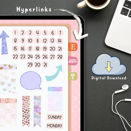 Pastel Digital Planner Stickers