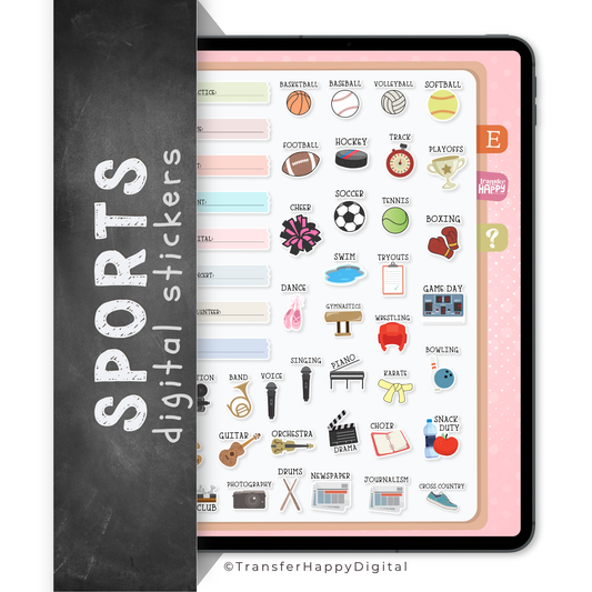 Extracurricular Digital Planner Stickers