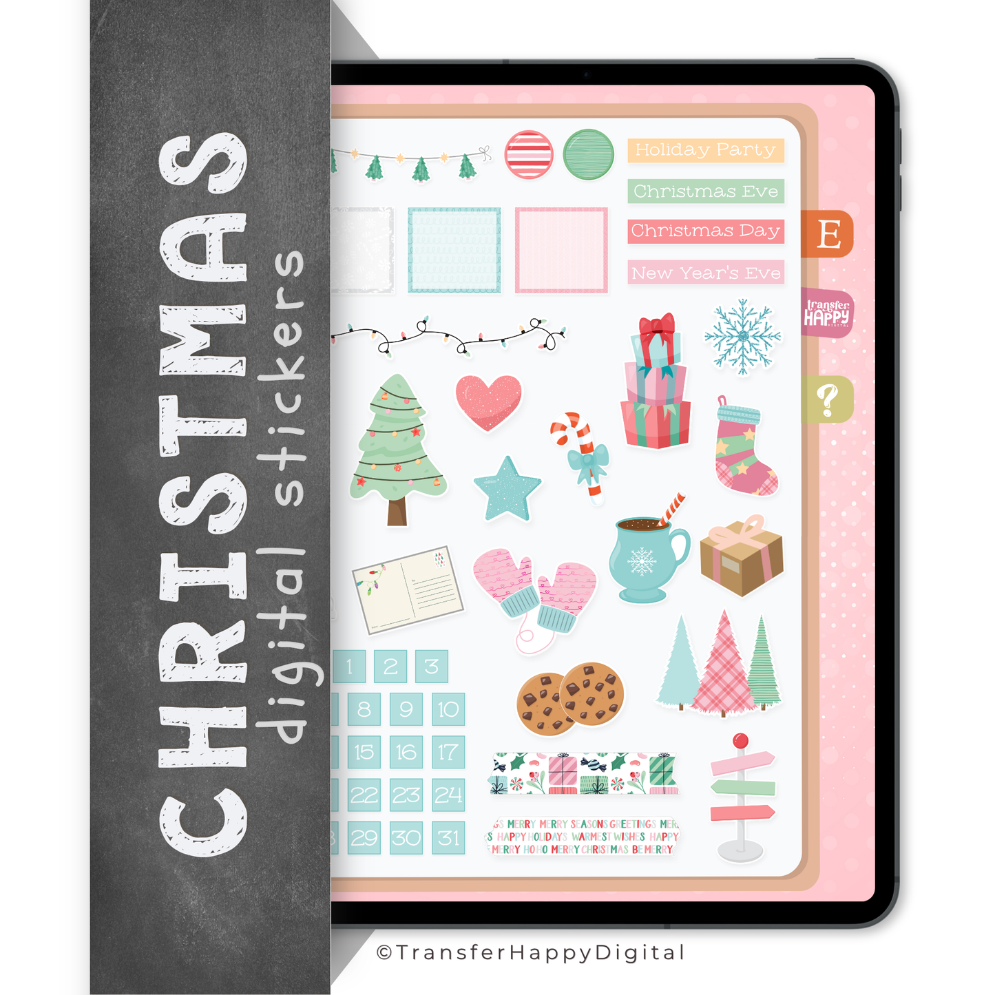 Christmas Digital Planner Stickers