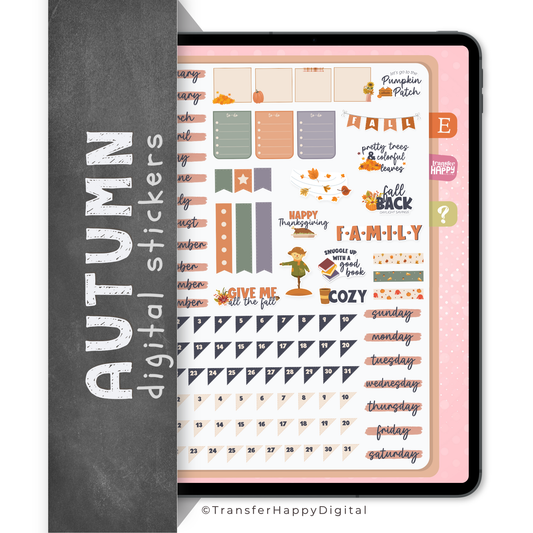 Fall Digital Planner Stickers