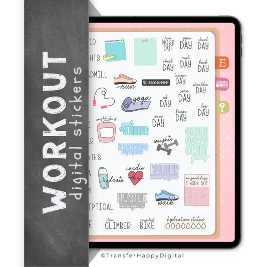 Workout Digital Planner Stickers