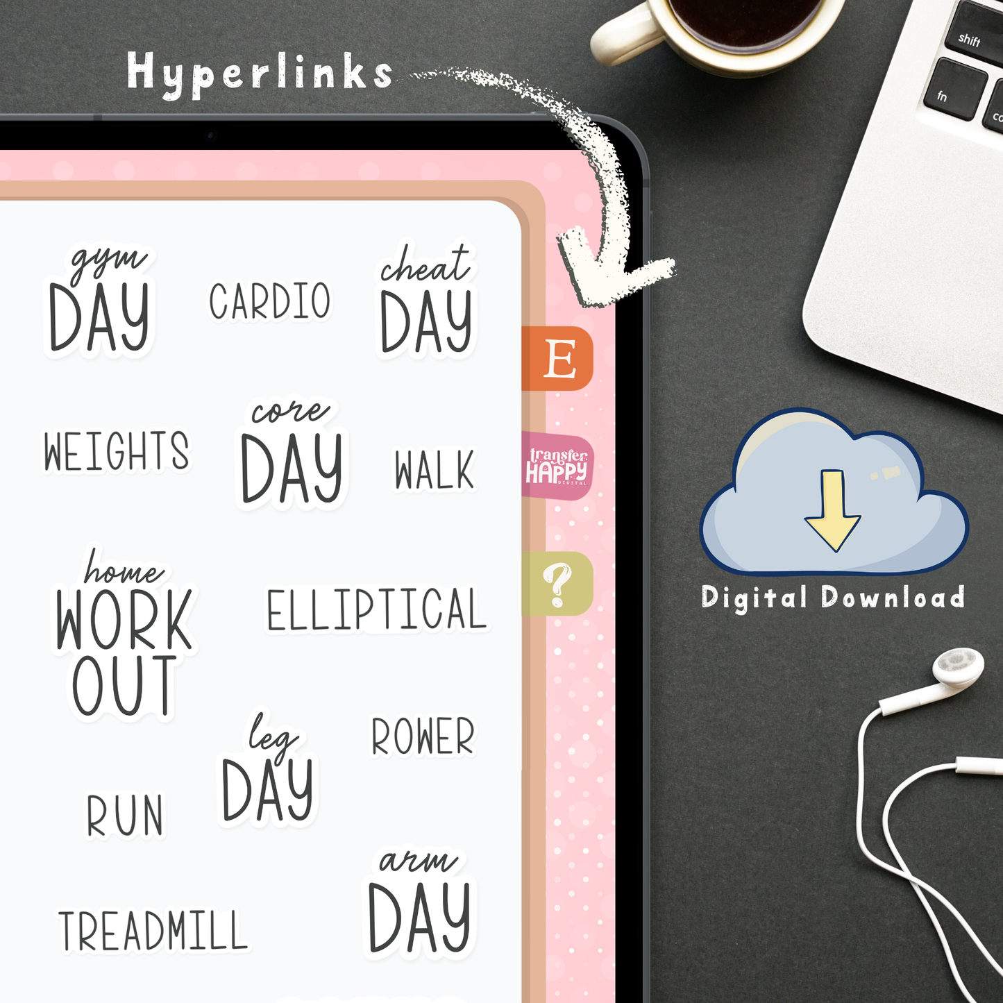 Workout Digital Planner Stickers