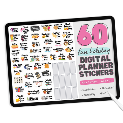 Silly Holiday Digital Stickers