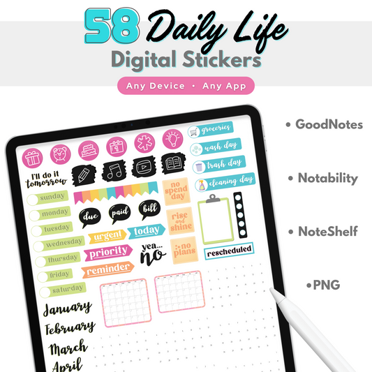 Daily Life Digital Stickers