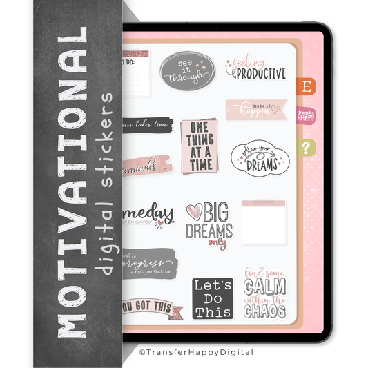Motivational Digital Planner Stickers