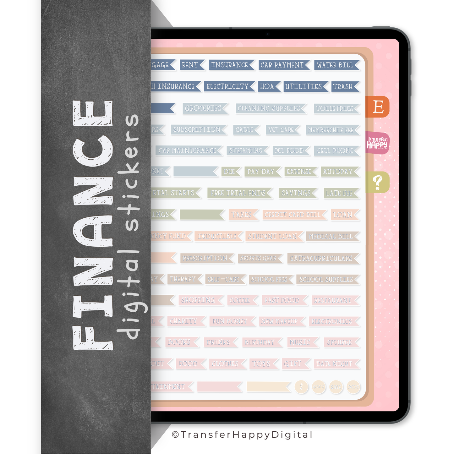 Finance Digital Planner Stickers