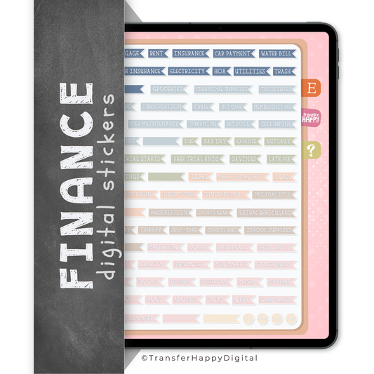 Finance Digital Planner Stickers