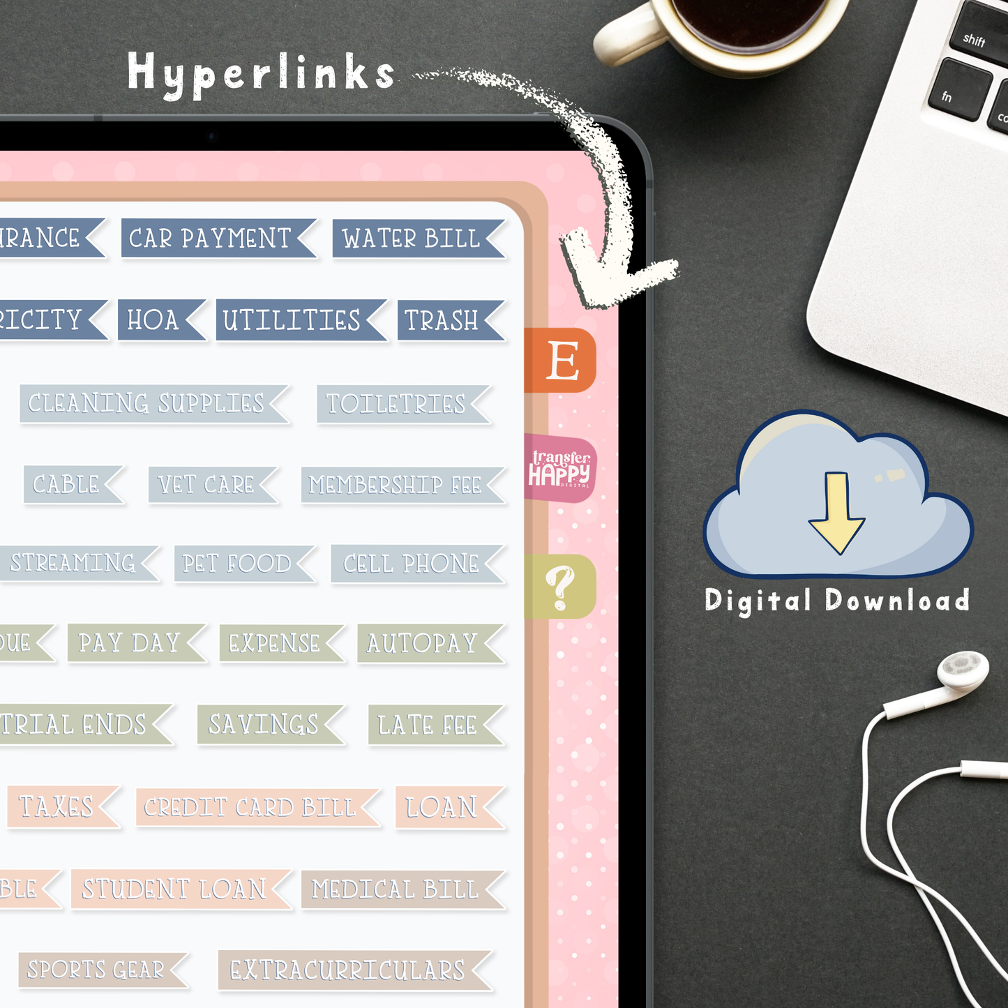 Finance Digital Planner Stickers