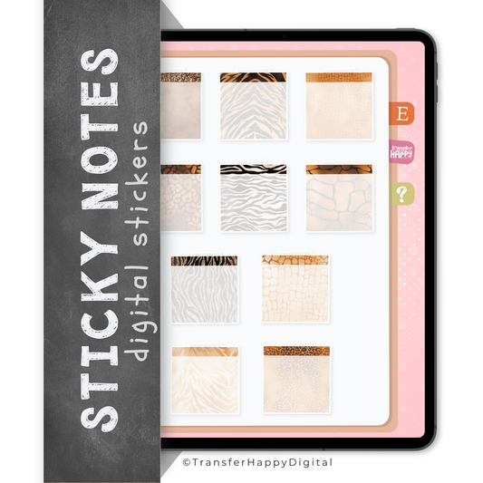 Animal Print Digital Planner Stickers