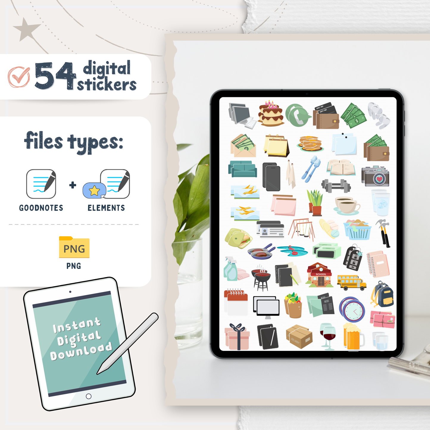 Clipart Digital Stickers