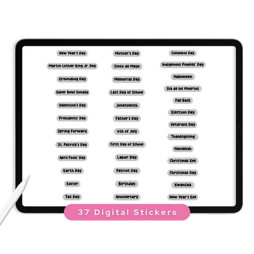 Holiday Tags Digital Stickers