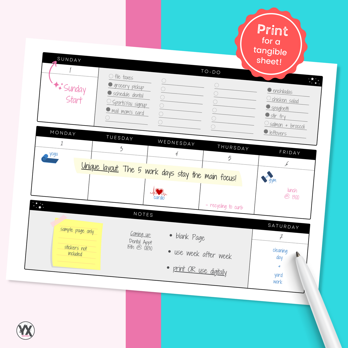 Weekly Planner Page