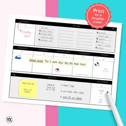 Weekly Planner Page