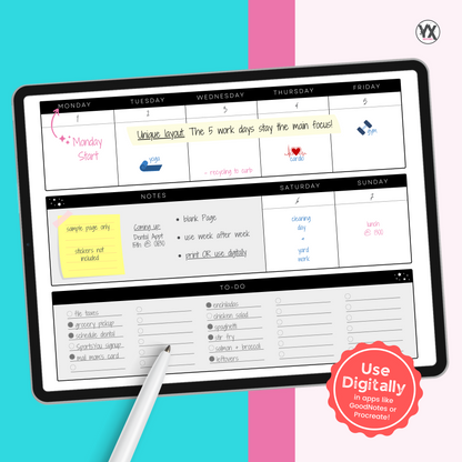 Weekly Planner Page