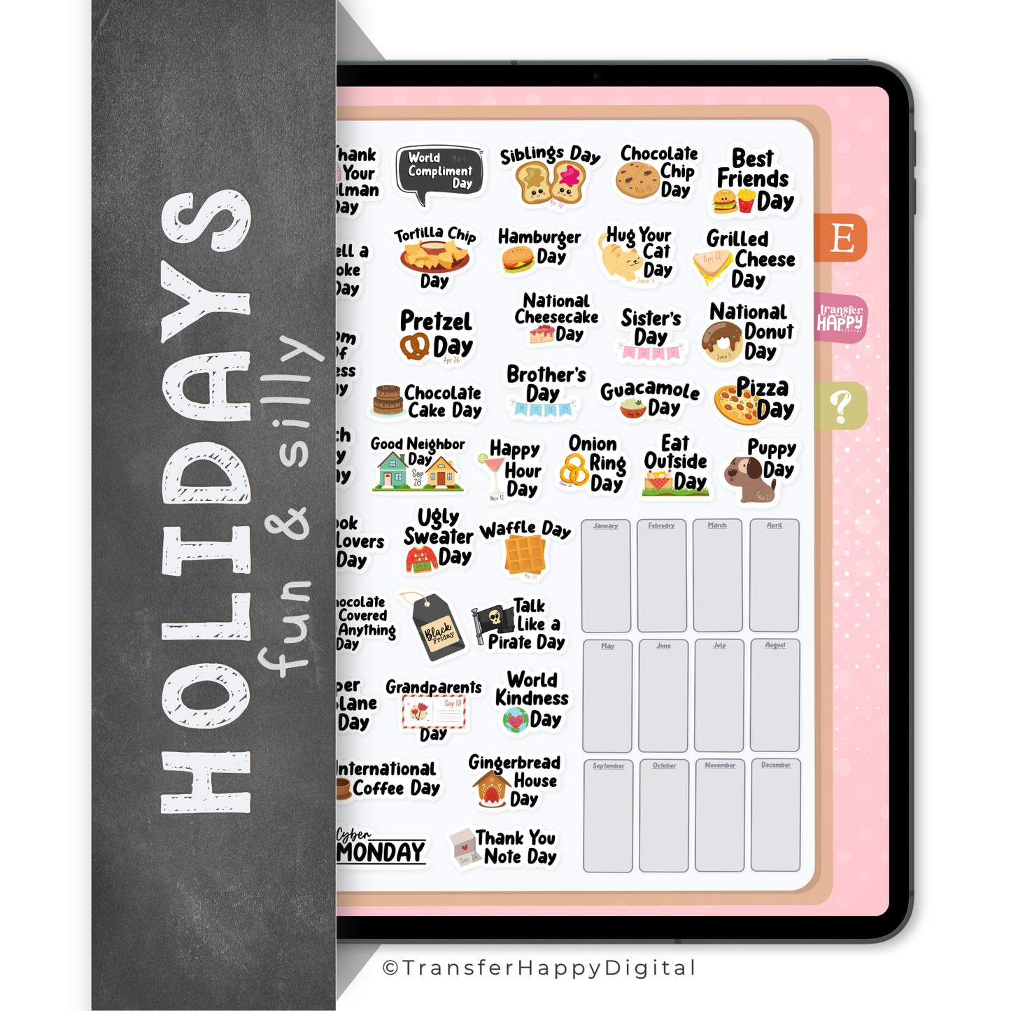 Fun Holiday Digital Stickers