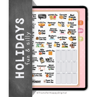 Fun Holiday Digital Stickers