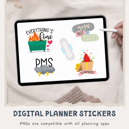Period Digital Stickers