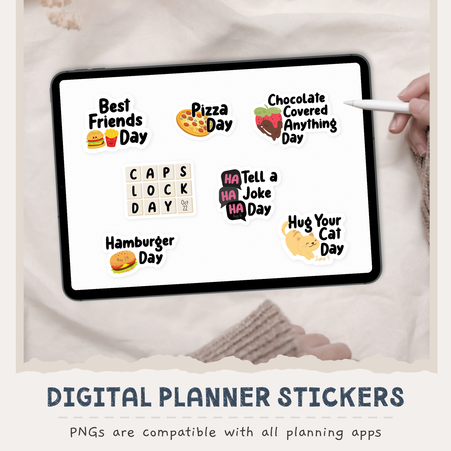 Fun Holiday Digital Stickers