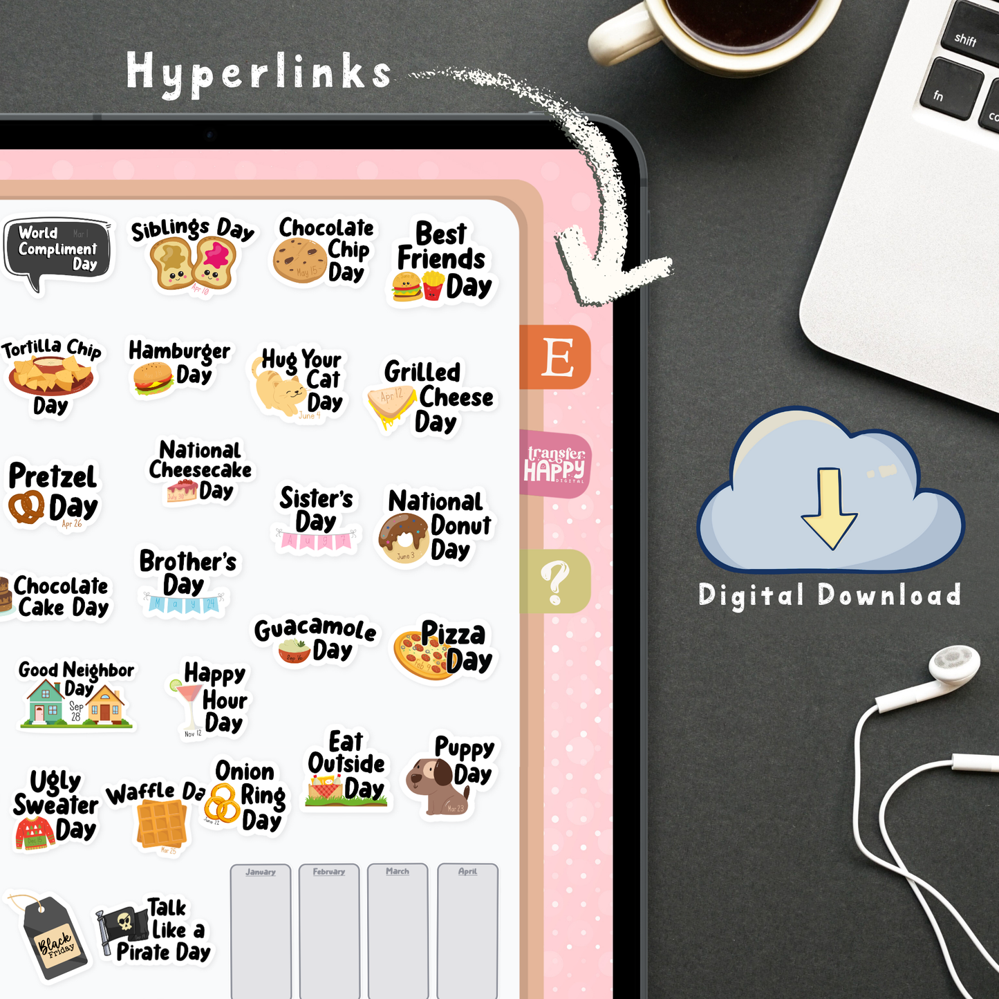 Fun Holiday Digital Stickers