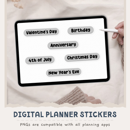 Holiday Tags Digital Stickers