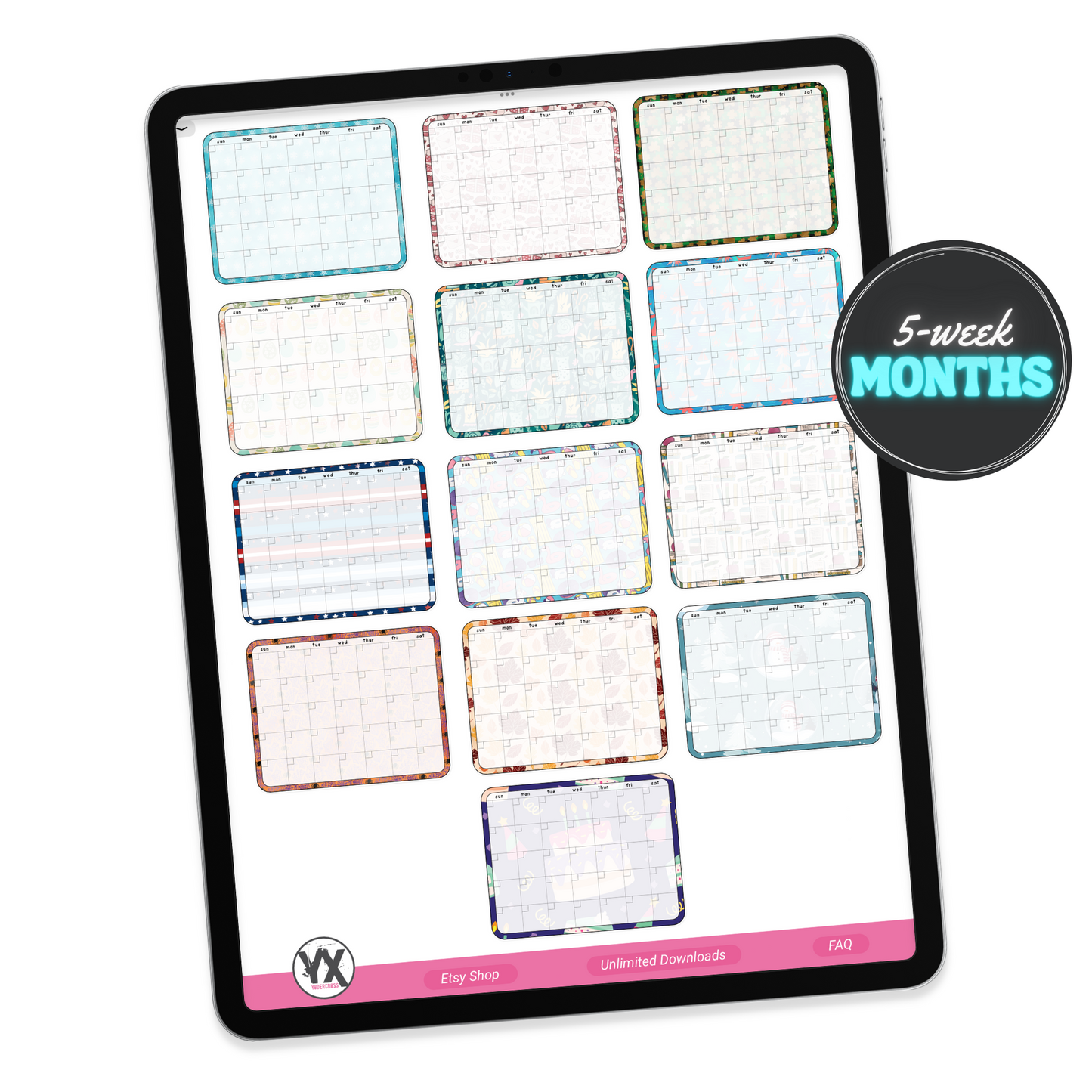 Calendar Builder Digital Stickers