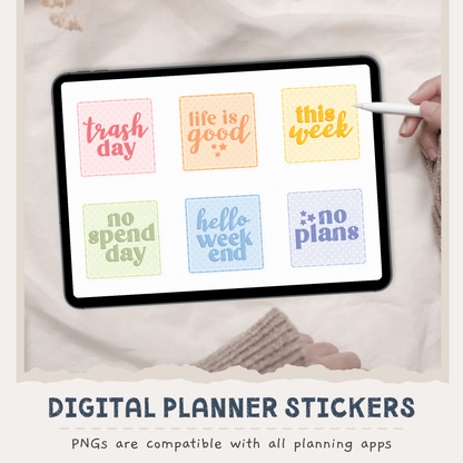 Rainbow Squares Digital Stickers