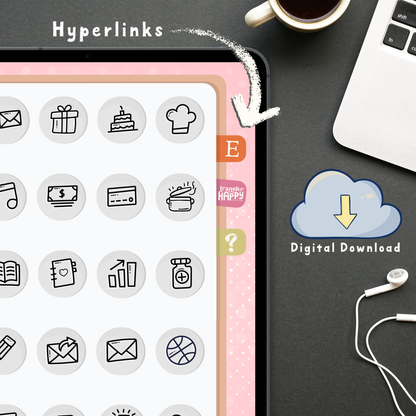 Gray Icon Digital Stickers