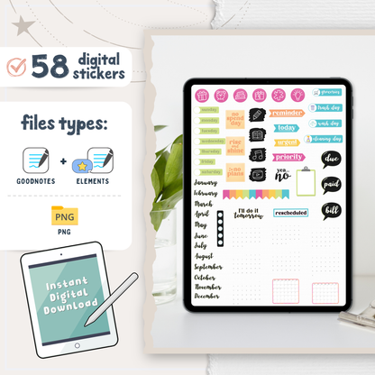 Daily Life Digital Stickers
