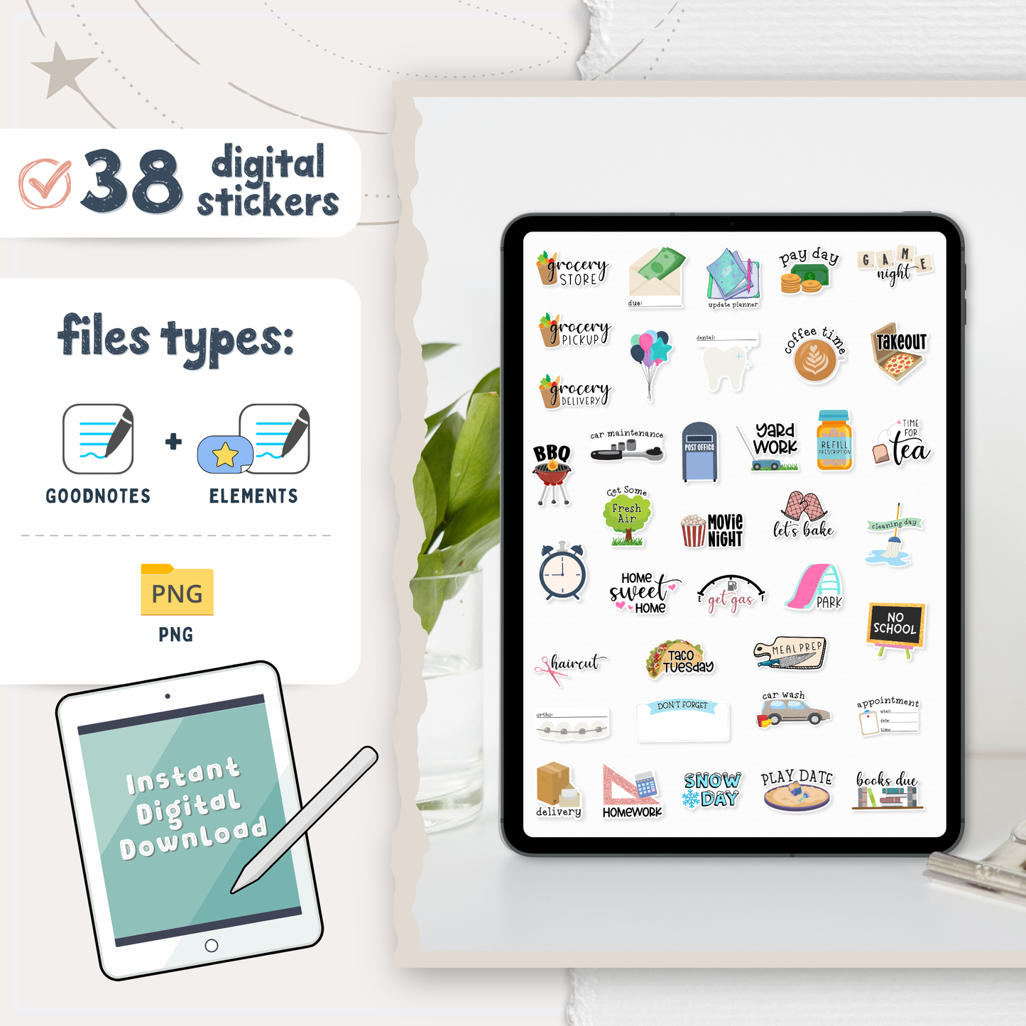 Every Day Digital Planner Stickers