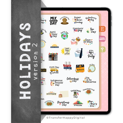 Holiday Digital Stickers (Version 2)