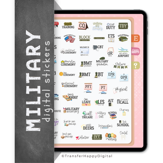 Military Life Digital Planner Stickers