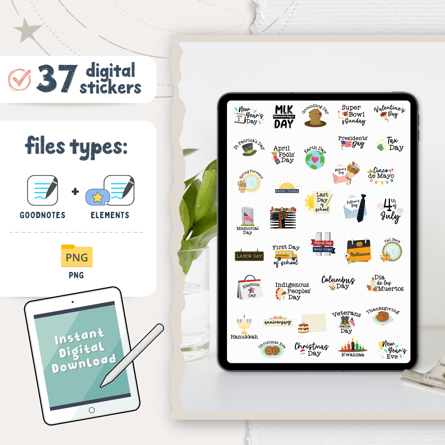 Holiday Digital Stickers (Version 2)