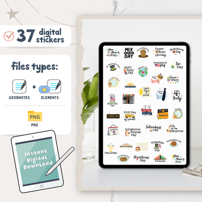 Holiday Digital Stickers (Version 2)