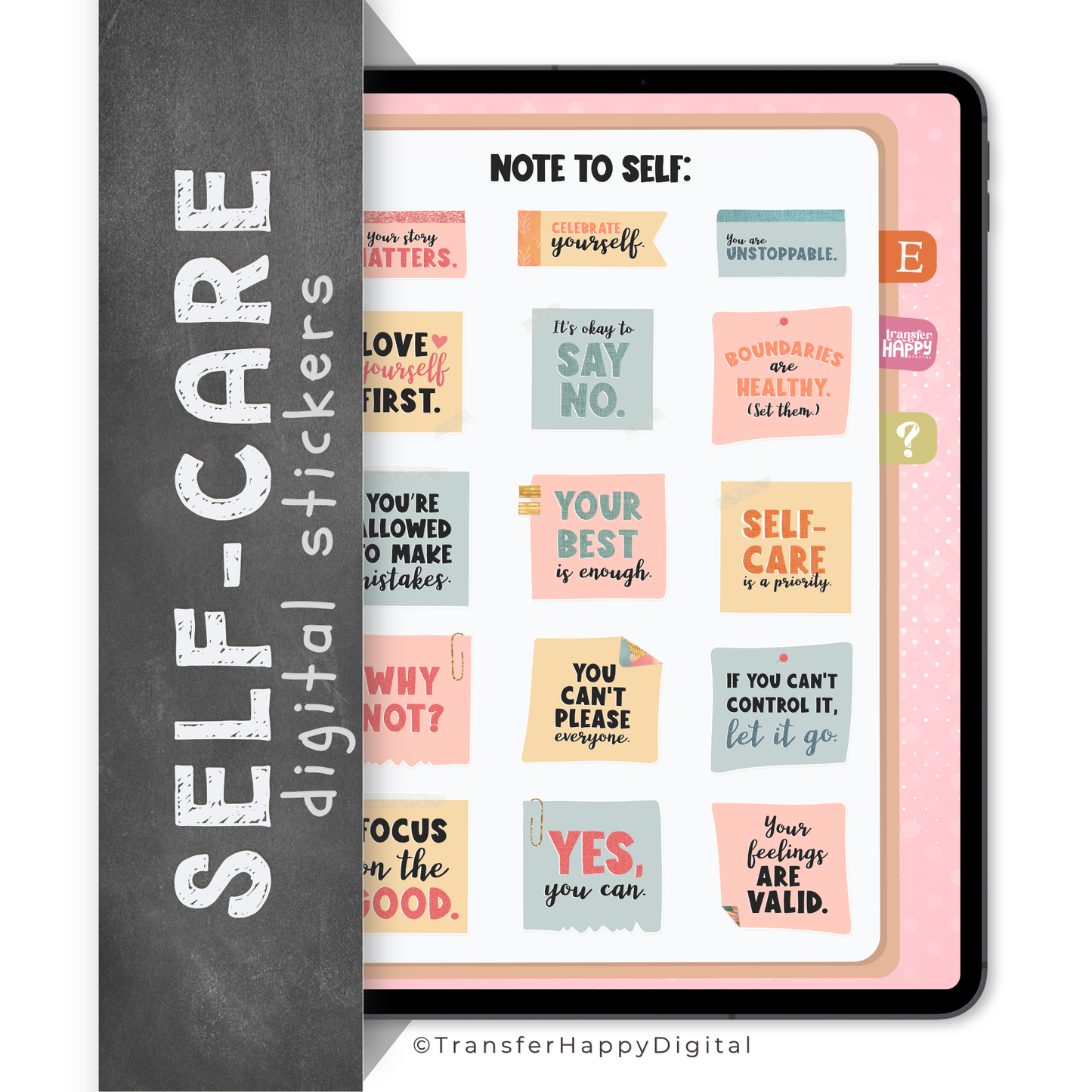 Note to Self Digital Stickers