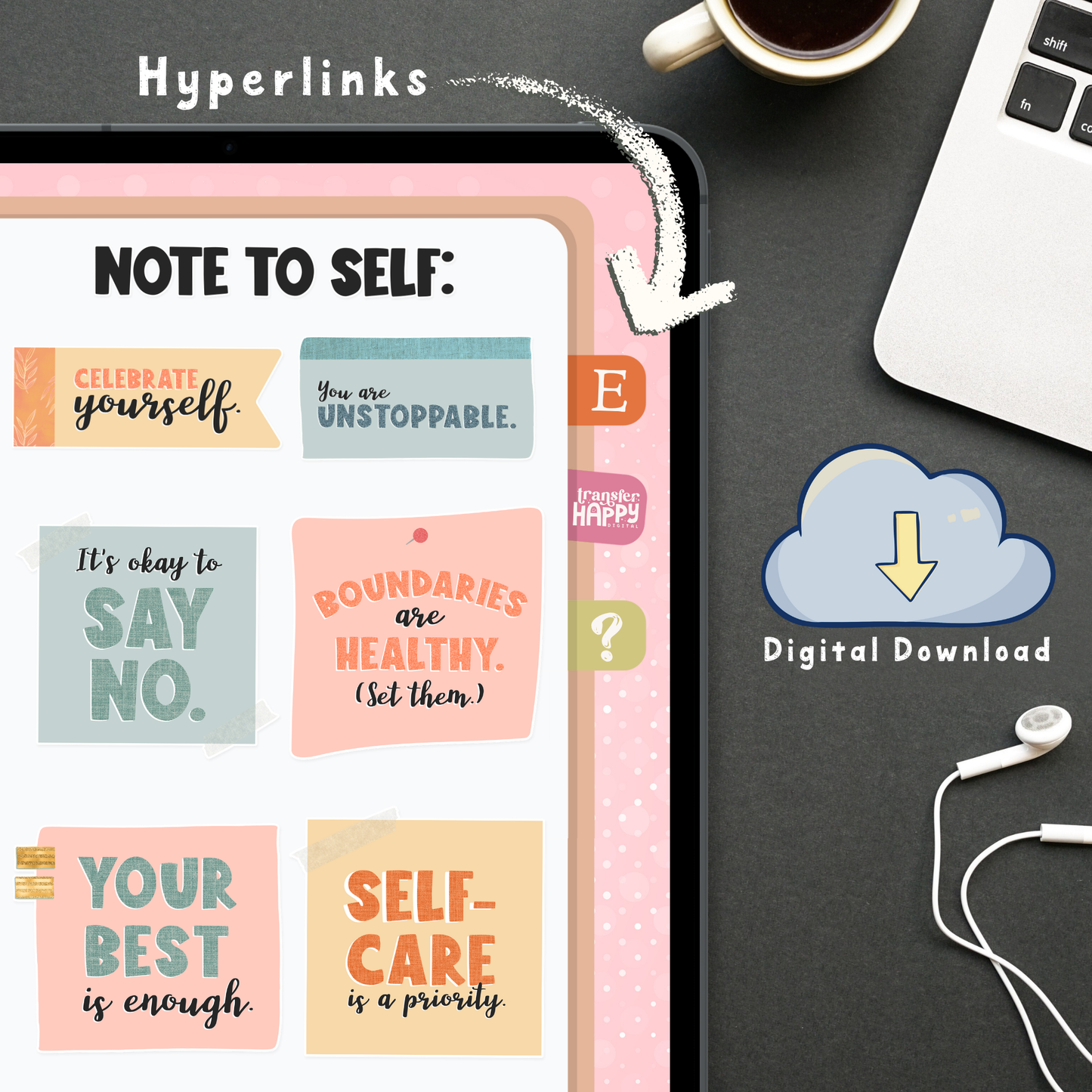 Note to Self Digital Stickers